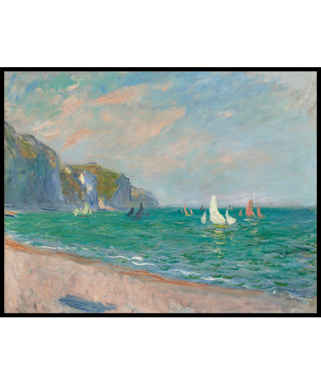 Bateaux devant les falaises de Pourville