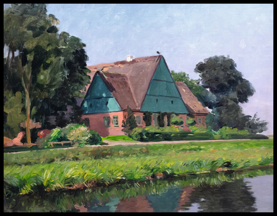 Bauernhaus am Wasser