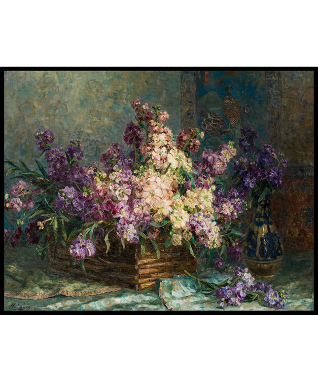 Blumenstilleben mit Levkojen