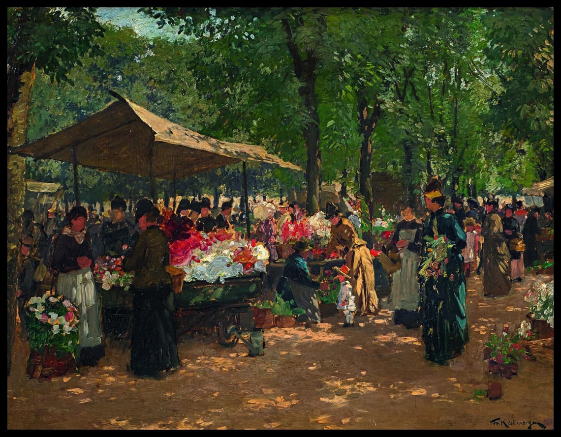 Der Blumenmarkt in Karlsruhe