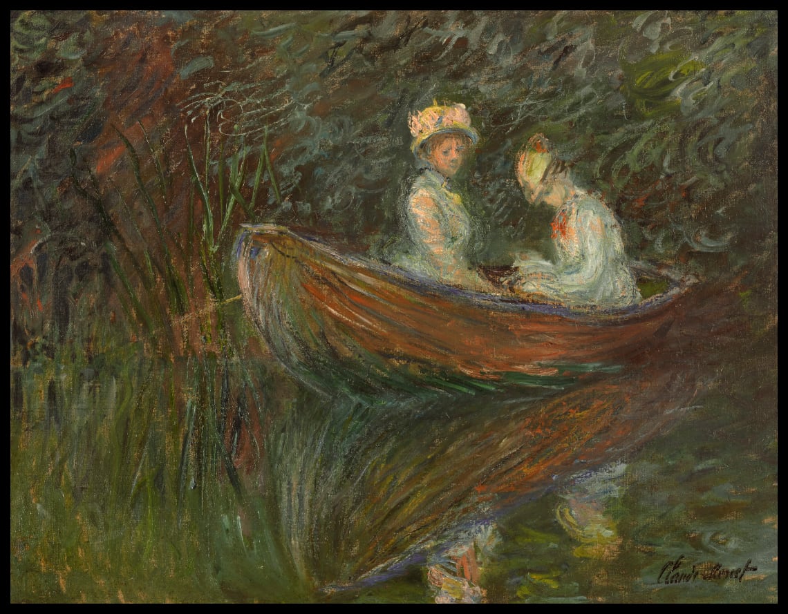 Deux femmes en barque