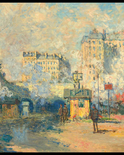 Extérieur de la gare Saint-Lazare, effet de soleil