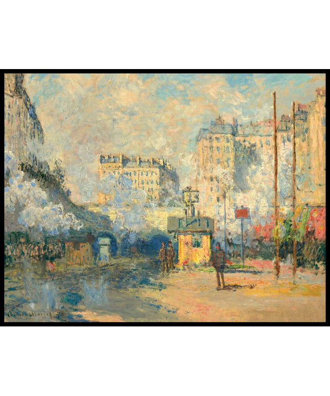 Extérieur de la gare Saint-Lazare, effet de soleil