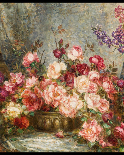 Großes Blumenstillleben mit Rose