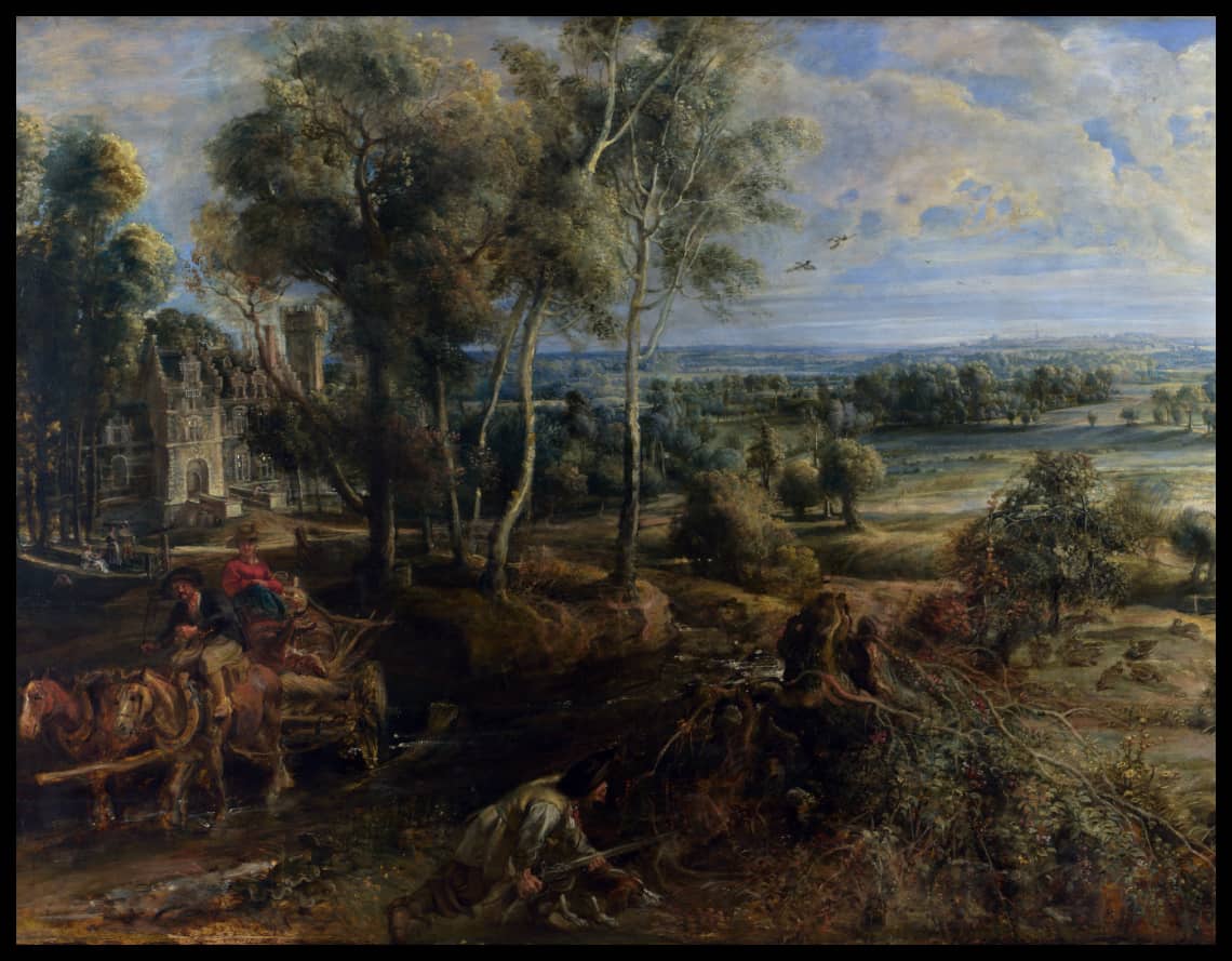 Herbstlandschaft mit Schloss Steen