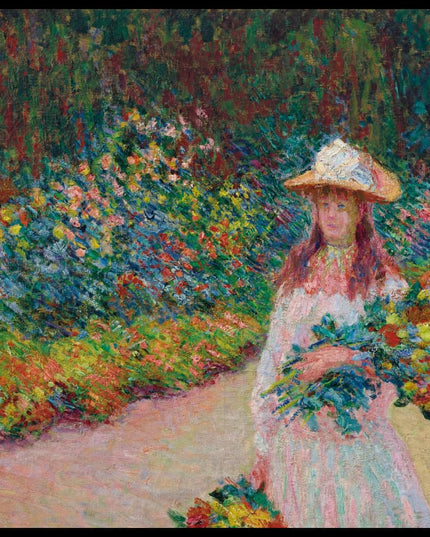 Jeune fille dans le jardin de Giverny
