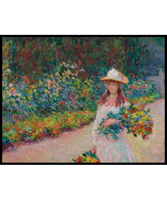Jeune fille dans le jardin de Giverny