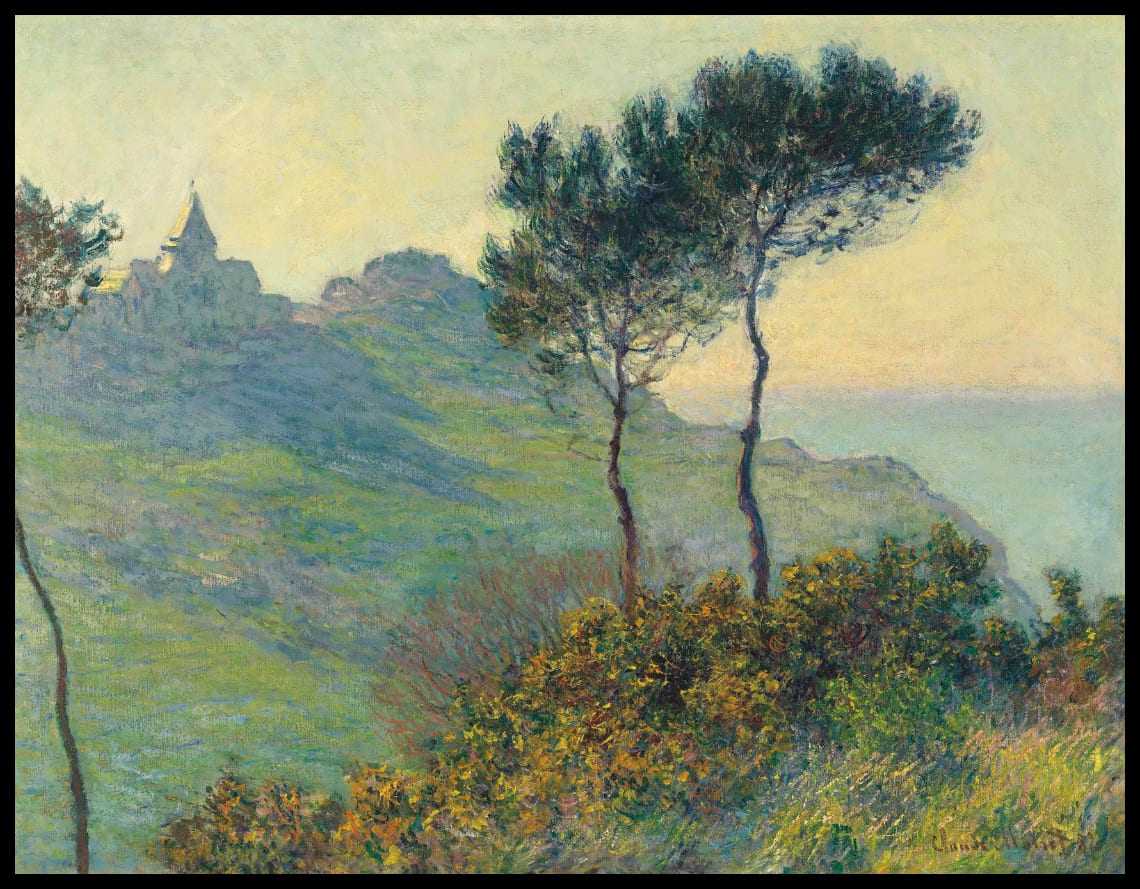 L'Église de Varengeville, soleil couchant