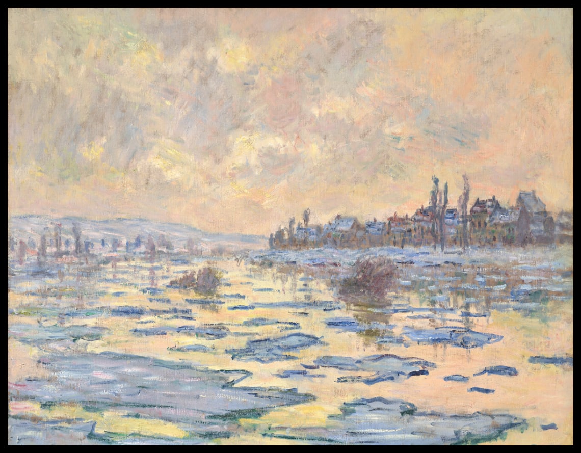 La Seine à Lavacourt, débâcle