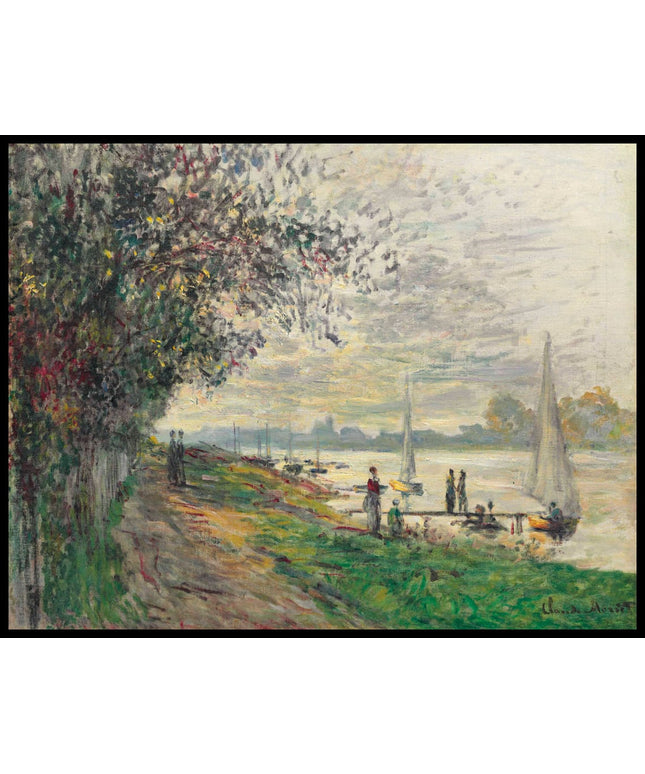 La berge du Petit-Gennevilliers, soleil couchant