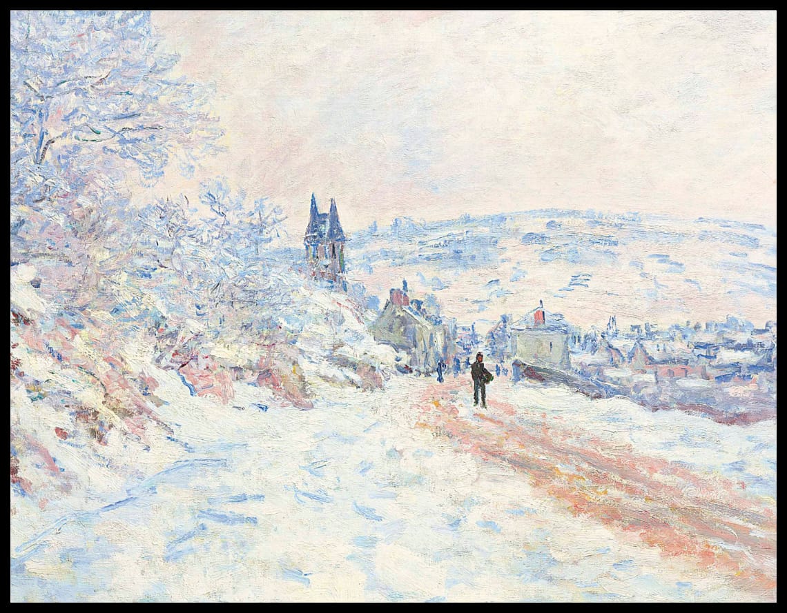 La route de Vétheuil, effet de neige