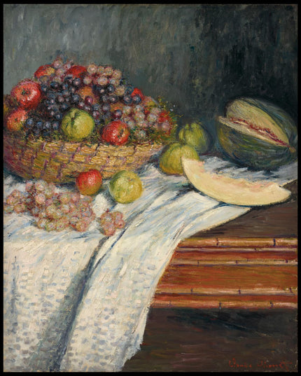 Nature morte au melon d'Espagne