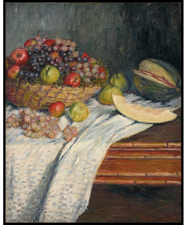 Nature morte au melon d'Espagne