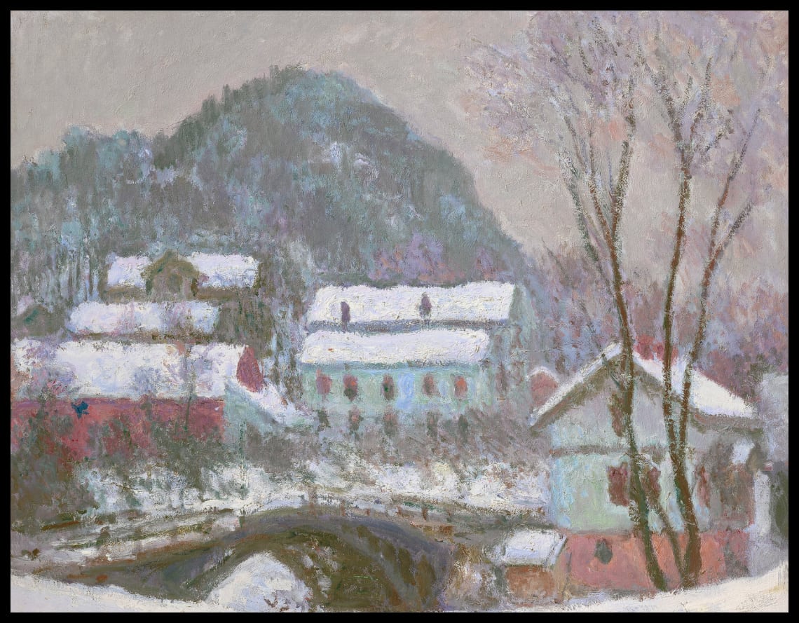 Sandviken, Norvège, effet de neige
