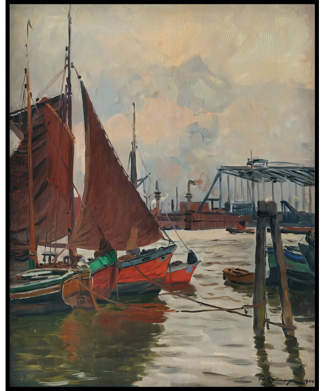 Segelboote im Hamburger Hafen