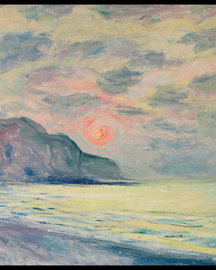 Soleil couchant, temps brumeux, Pourville