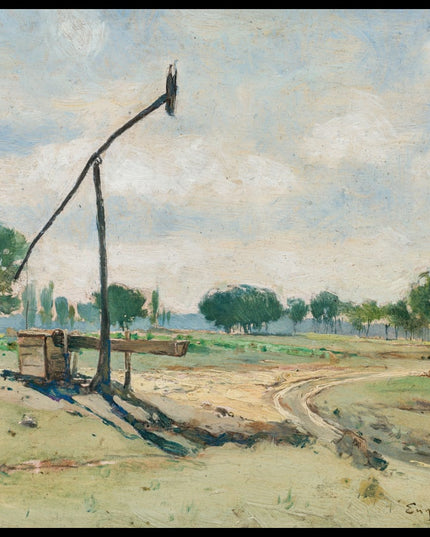 Ungarische Landschaft mit Brunnen