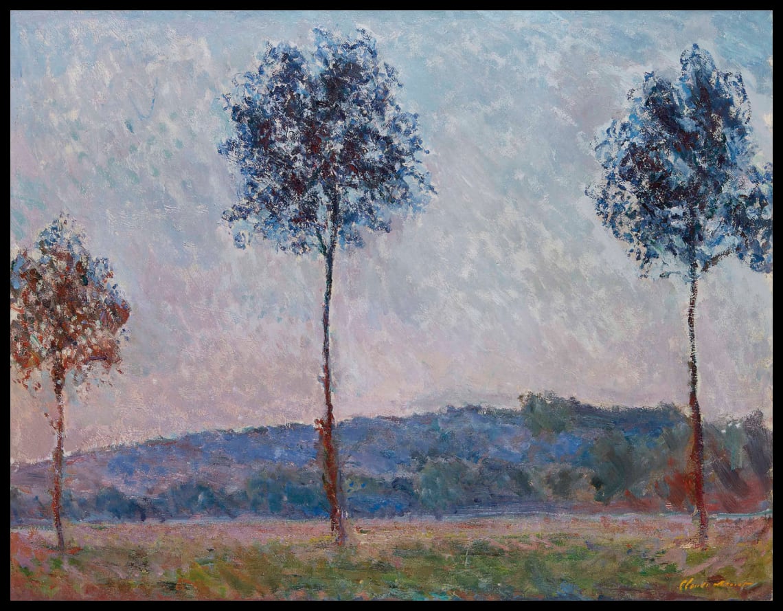 Trois arbres à Giverny (Peupliers)
