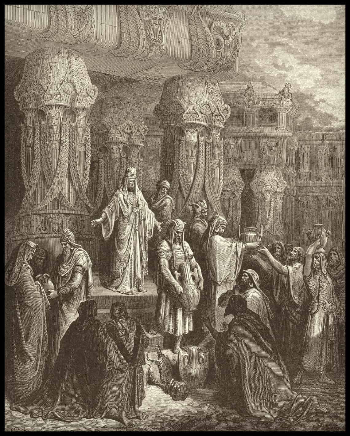 Cyrus restaure les vases du temple