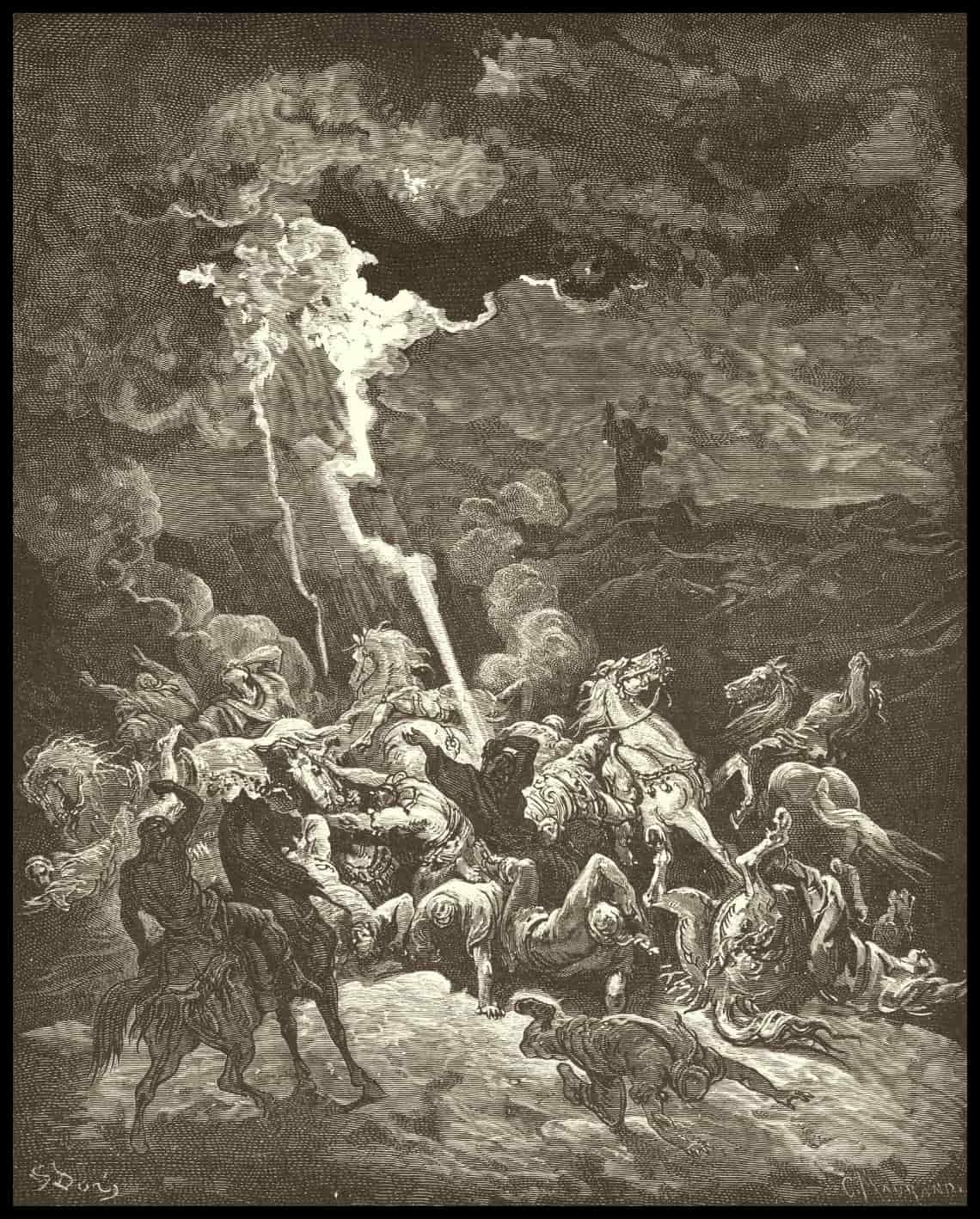 Elijah détruit les messagers d'ahaziah
