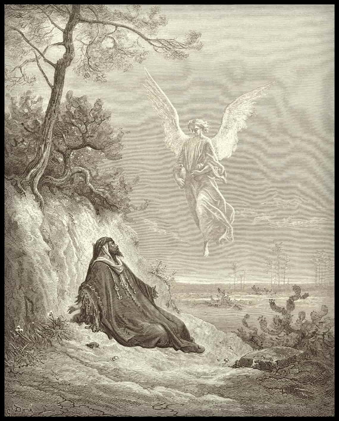 Elijah est nourri par un ange