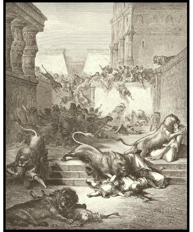 Foreign nations are slain by lions in samaria