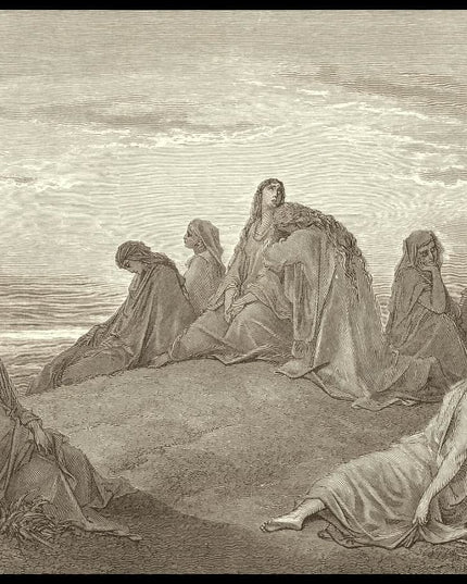 Israelite women mourn with jephthahs daughter