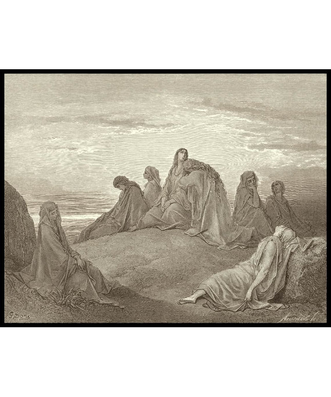 Israelite women mourn with jephthahs daughter