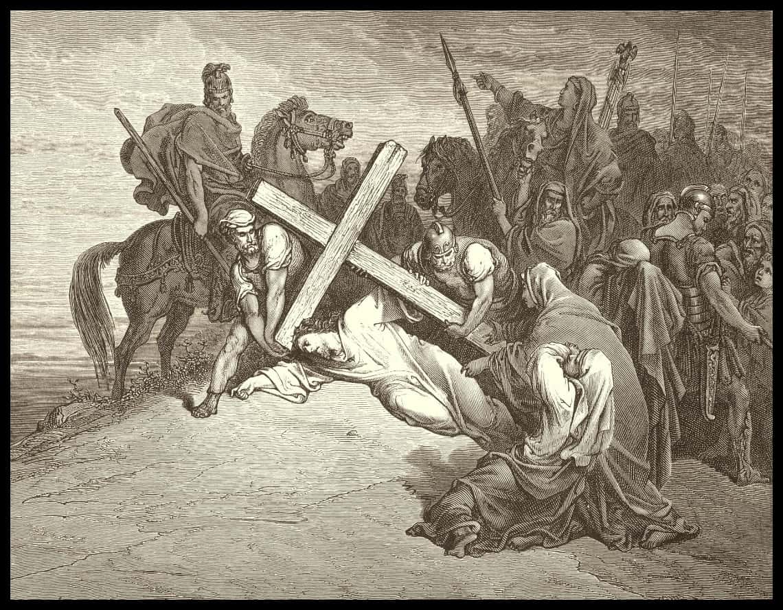 Jésus arrive au calvaire