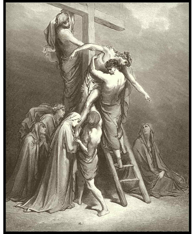 Jesus body is removed from the cross