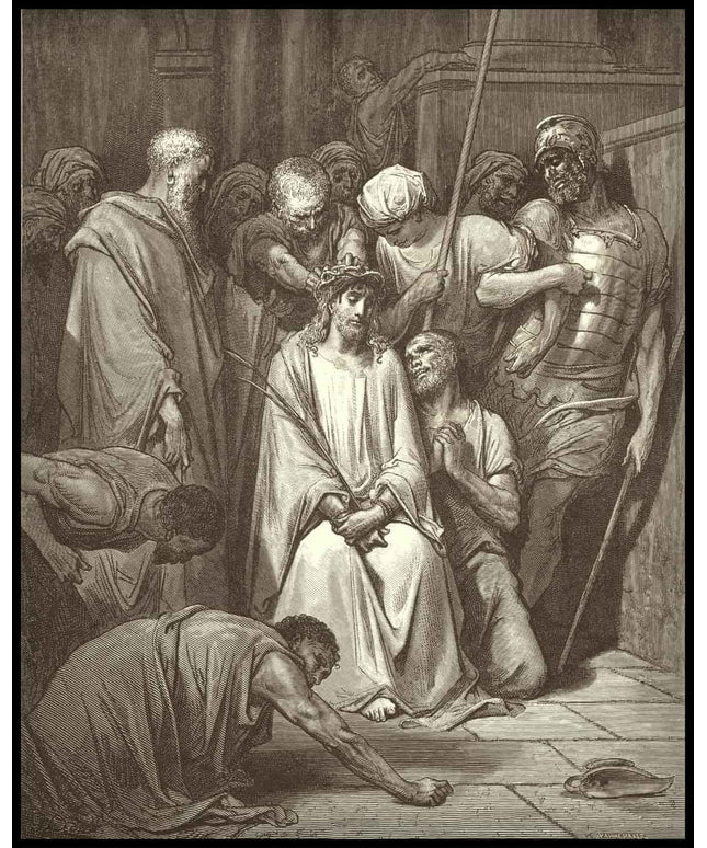 Jesus is crowned with thorns
