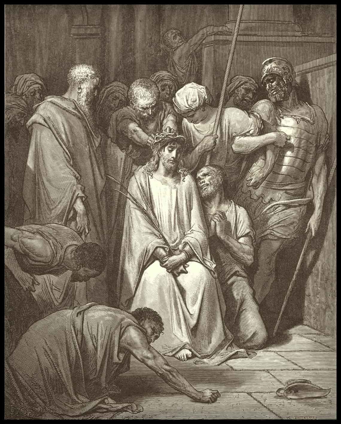 Jésus est couronné d'épines