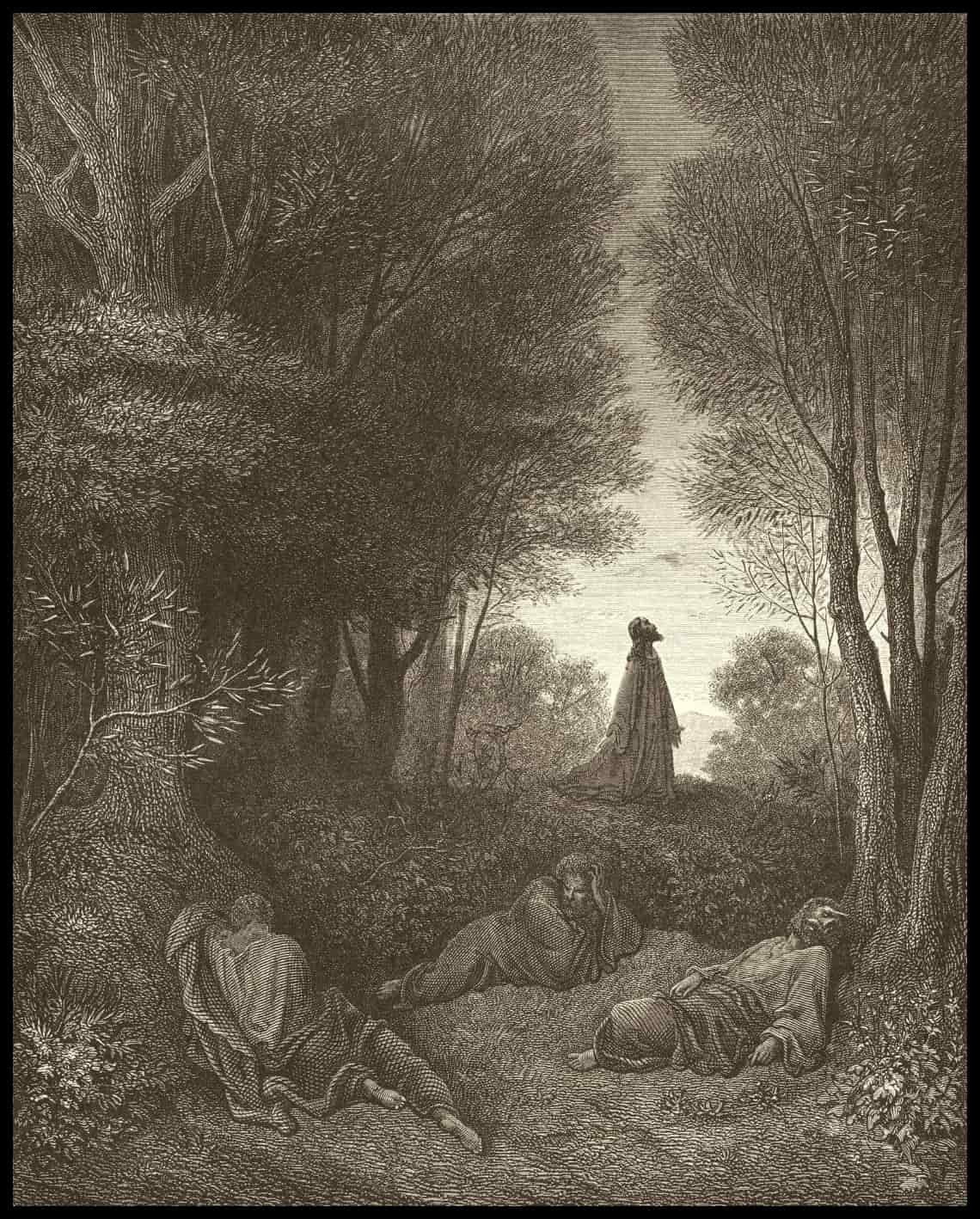 Jésus prie dans le jardin