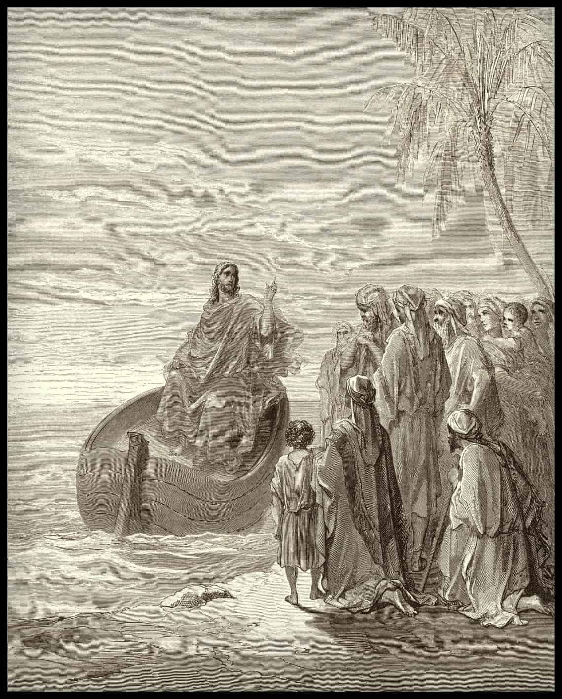 Jésus prêche à la mer de Galilée