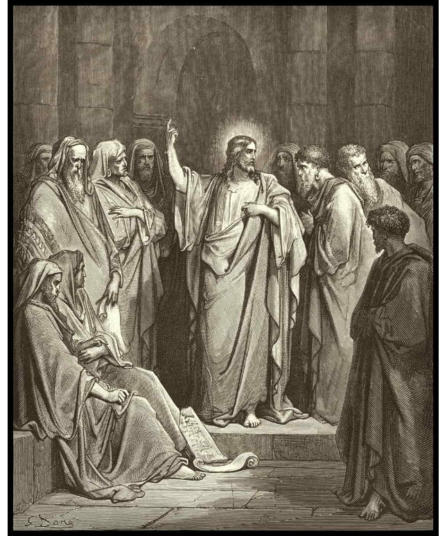 Jesus preaches in the synagogue