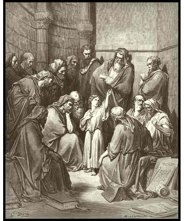 Jesus questions the doctors