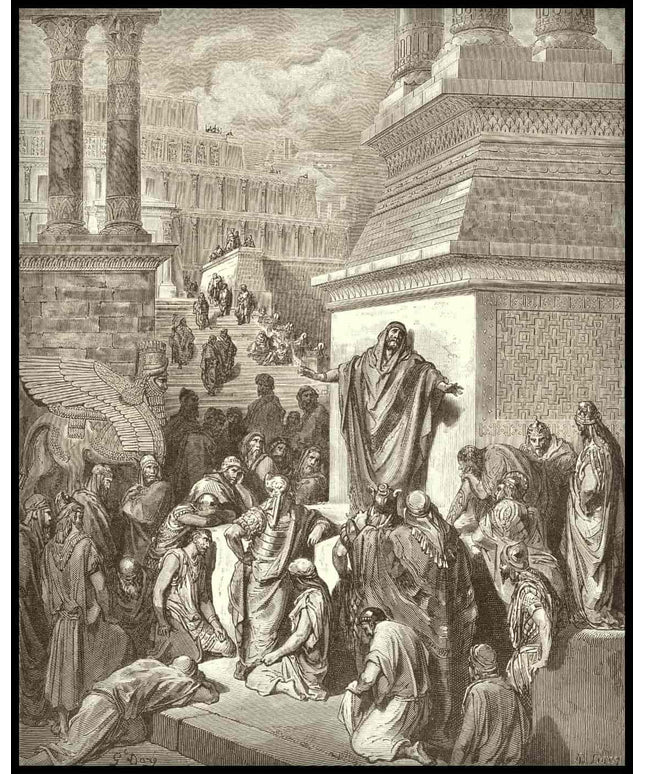 Jonah preaches to the ninevites