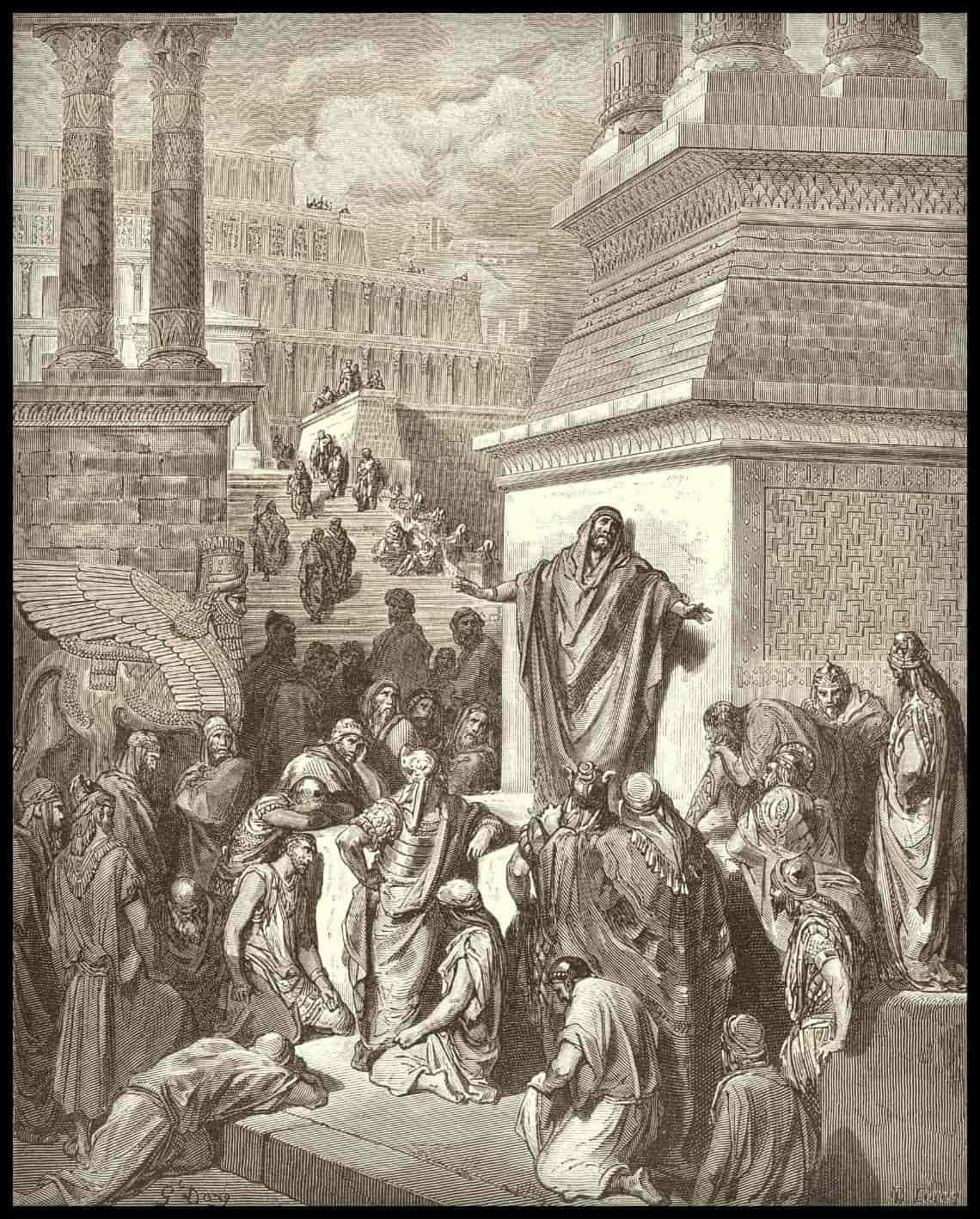 Jonah prêche aux Ninivites