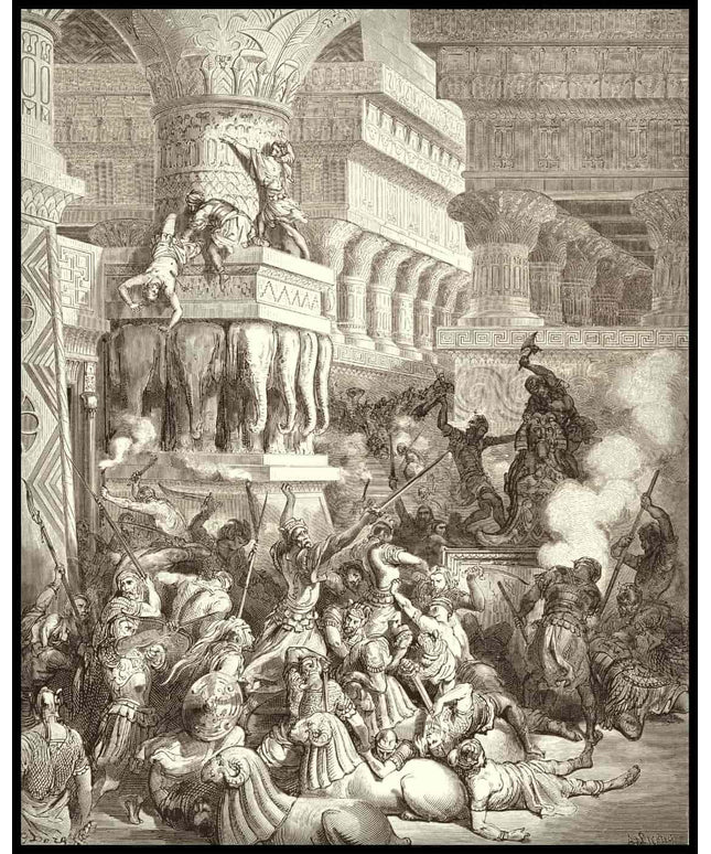 Jonathan destroys the temple of dagon