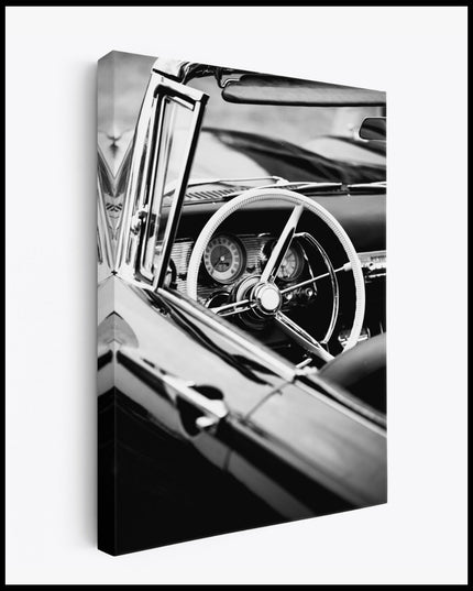 Black & White Old Convertible Canvas