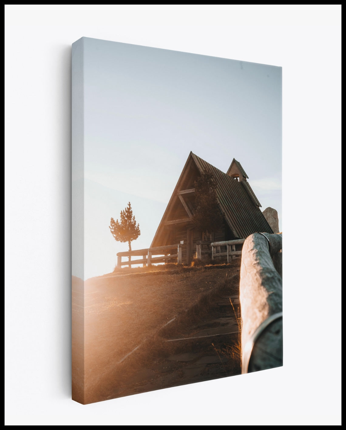 Dolomites Mountain Chapel Canvas