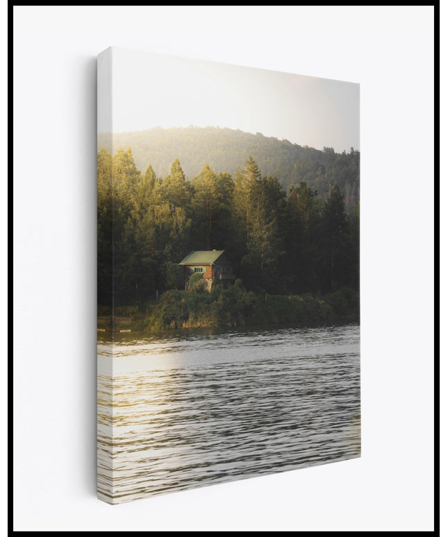 Haus am See Leinwand