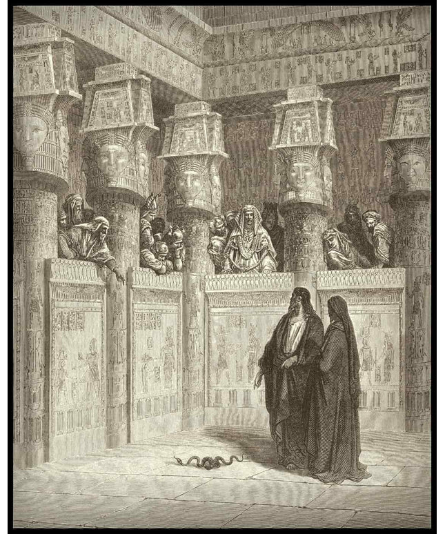 Moses and aaron appear before pharaoh
