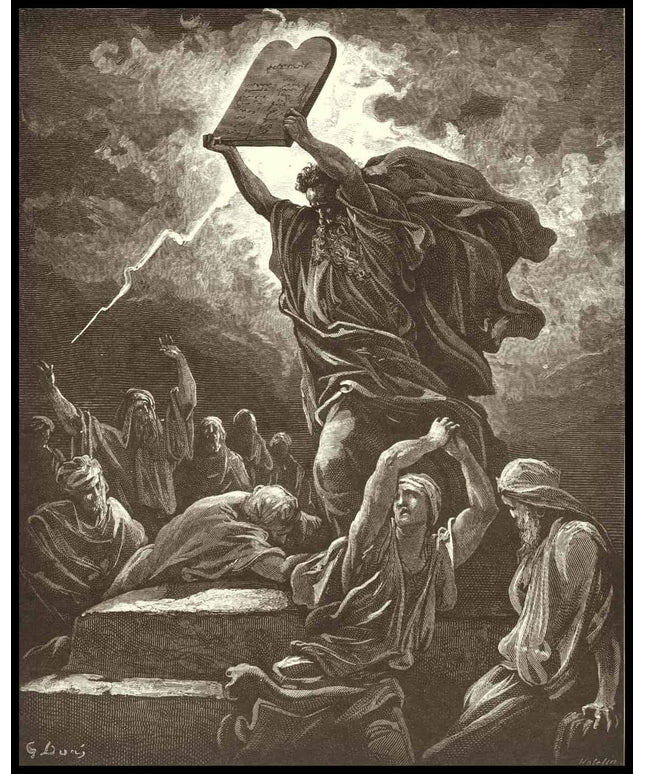 Moses breaks the tables of the law
