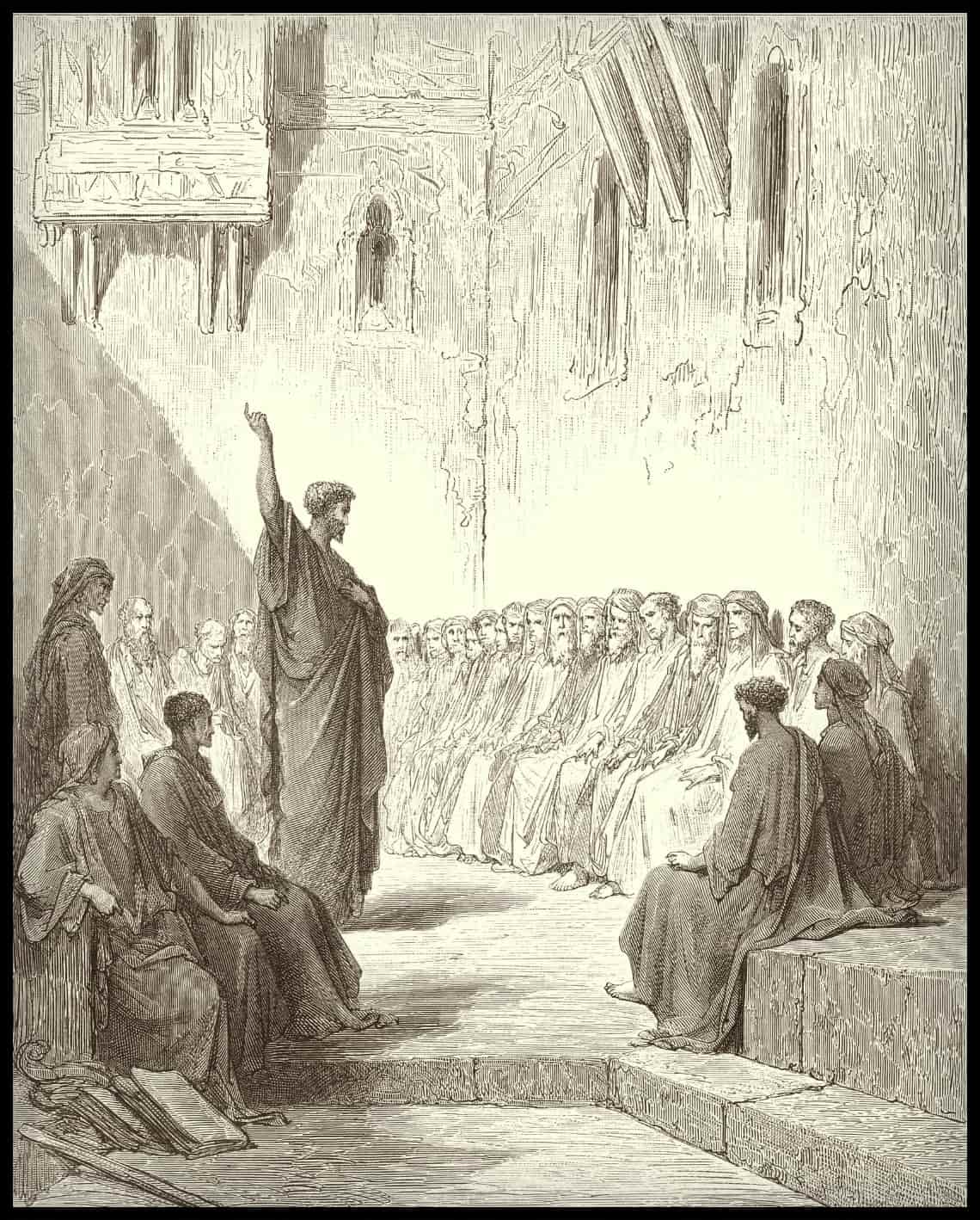 Paul prêche aux Thessaloniciens