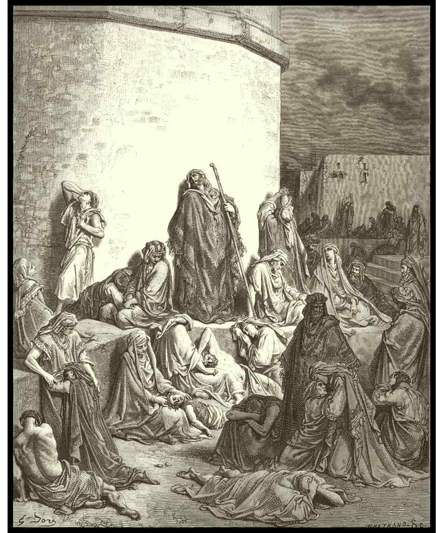 People mourn over the destruction of jerusalem