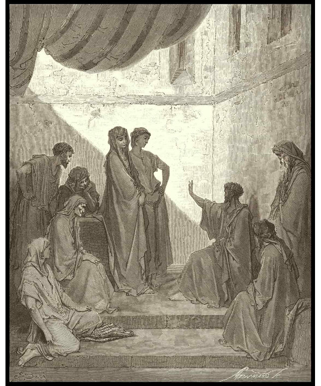 Peter preaches in the house of cornelius