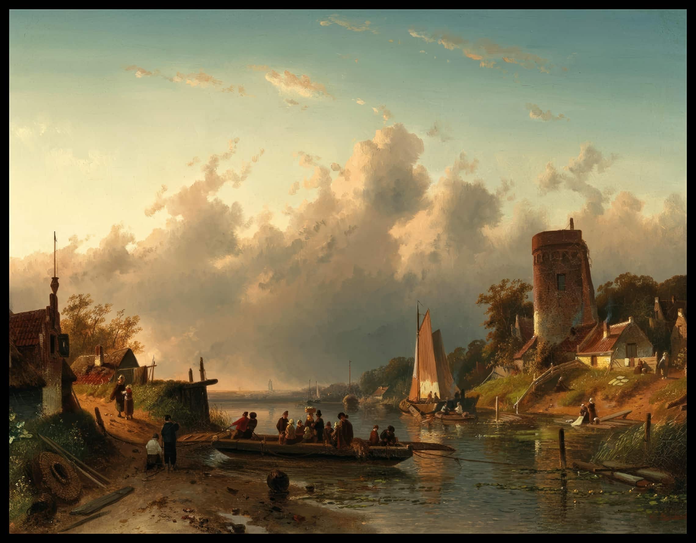 Ferry Crossing A River