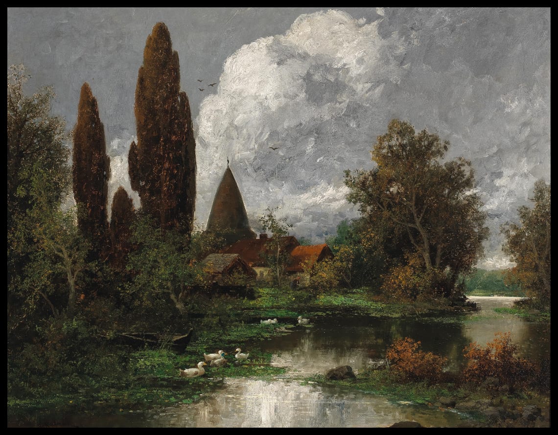 Ducks at the village pond