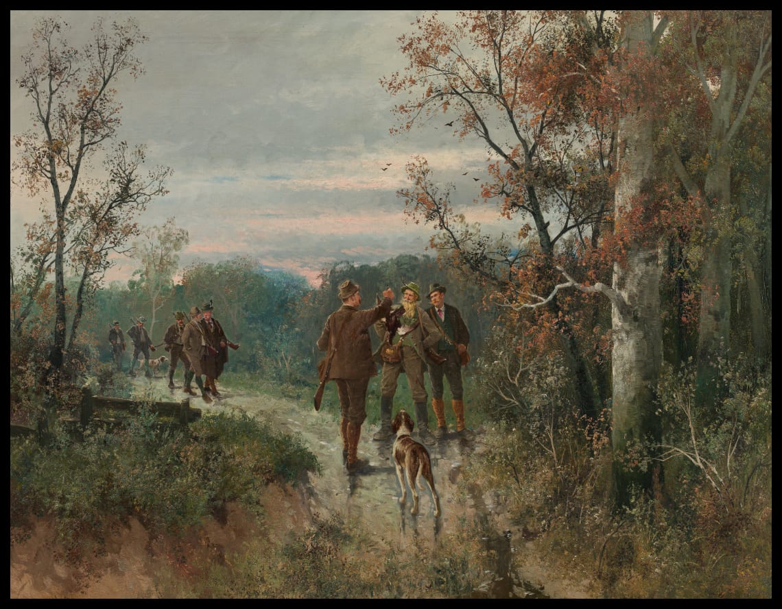 Hunting party in the riparian forest
